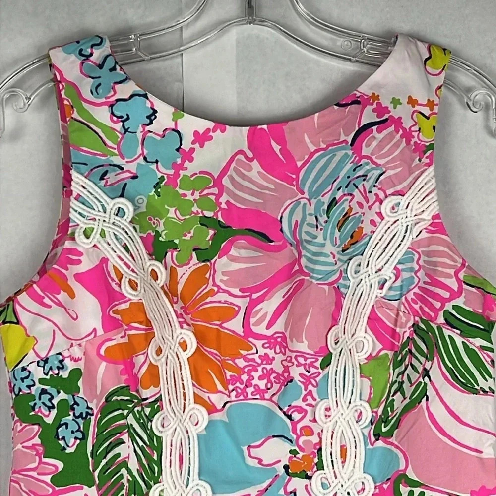 Lilly Pulitzer for Target Pink Floral Lace-Trim Mini Dress - Picture 5 of 14